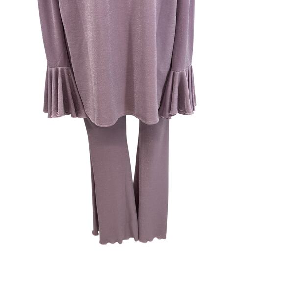 Sleeper The Cosmos Set Lurex Lounge Shirt And Trouser Set Purple Size Small - Picture 13 of 16
